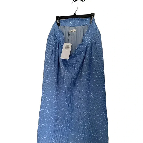 Exlura Women’s High Waisted Polka Dot Pleated Midi Skirt with pockets XXL - Picture 5 of 5